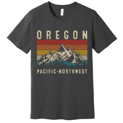 Northwest Pnw Gift Oregon Vintage Mountains Hiking Pacific Premium T-Shirt