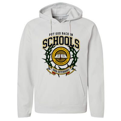 Nice Put God Back In Schools Bbb Outdoors Performance Fleece Hoodie