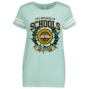 Nice Put God Back In Schools Bbb Outdoors Enza Ladies Jersey Football T-Shirt