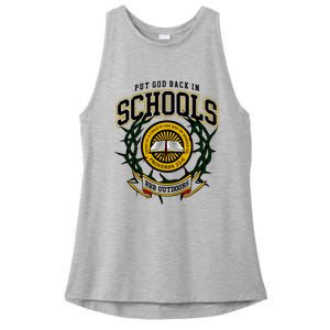 Nice Put God Back In Schools Bbb Outdoors Ladies PosiCharge Tri-Blend Wicking Tank