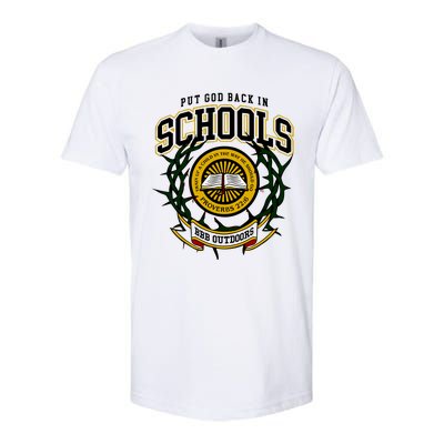 Nice Put God Back In Schools Bbb Outdoors Softstyle CVC T-Shirt