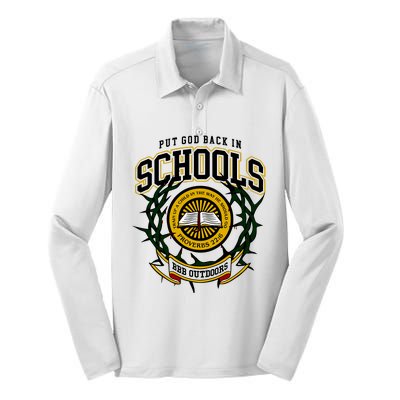 Nice Put God Back In Schools Bbb Outdoors Silk Touch Performance Long Sleeve Polo