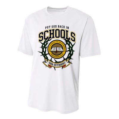 Nice Put God Back In Schools Bbb Outdoors Performance Sprint T-Shirt