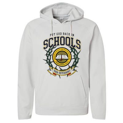 Nice Put God Back In Schools Bbb Outdoors Performance Fleece Hoodie