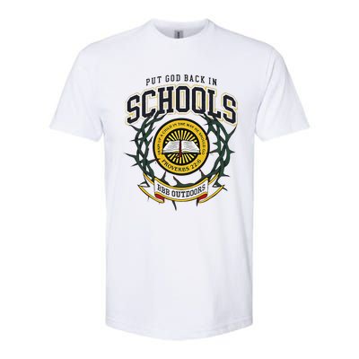 Nice Put God Back In Schools Bbb Outdoors Softstyle CVC T-Shirt