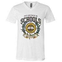 Nice Put God Back In Schools Bbb Outdoors V-Neck T-Shirt