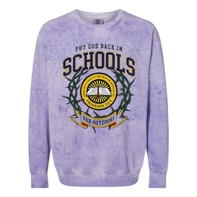 Nice Put God Back In Schools Bbb Outdoors Colorblast Crewneck Sweatshirt