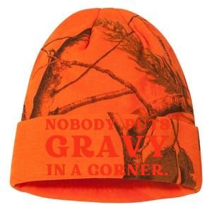 Nobody Puts Gravy In A Corner Funny Thanksgiving Saying Kati Licensed 12" Camo Beanie