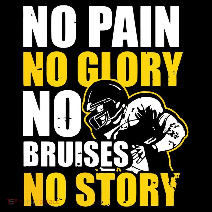No Pain Glory Bruises Story Design Football Coach Tall T-Shirt