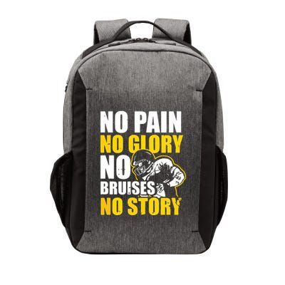 No Pain Glory Bruises Story Design Football Coach Vector Backpack