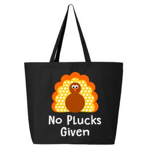 No Plucks Given Funny Thanksgiving Turkey Pun Quote Joke Gift 25L Jumbo Tote