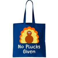 No Plucks Given Funny Thanksgiving Turkey Pun Quote Joke Gift Tote Bag