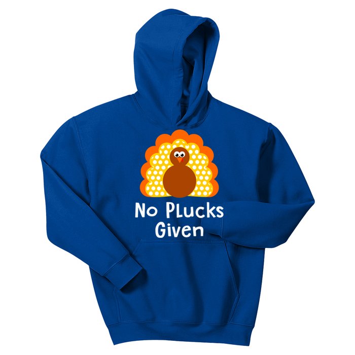 No Plucks Given Funny Thanksgiving Turkey Pun Quote Joke Gift Kids Hoodie