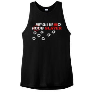 Noob Pro Gamer Noob Gaming Gamer Ladies PosiCharge Tri-Blend Wicking Tank