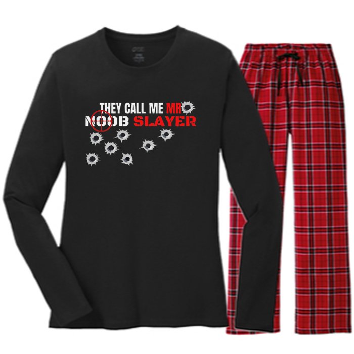 Noob Pro Gamer Noob Gaming Gamer Women's Long Sleeve Flannel Pajama Set 