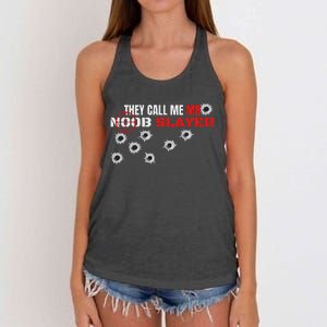 Noob Pro Gamer Noob Gaming Gamer Women's Knotted Racerback Tank