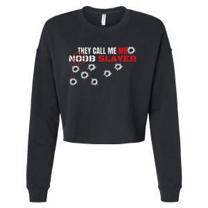 Noob Pro Gamer Noob Gaming Gamer Cropped Pullover Crew