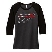 Noob Pro Gamer Noob Gaming Gamer Women's Tri-Blend 3/4-Sleeve Raglan Shirt