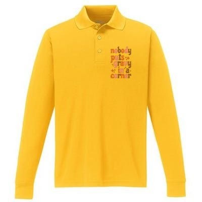 Nobody Puts Gravy In A Corner Performance Long Sleeve Polo