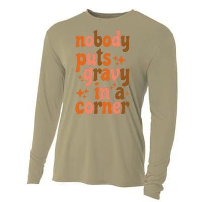 Nobody Puts Gravy In A Corner Cooling Performance Long Sleeve Crew