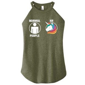 Normal People Hr Magical Unicorn Lover Hr Staff Manager Women's Perfect Tri Rocker Tank