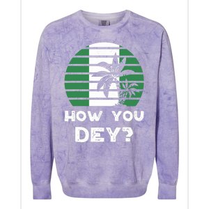 Nigeria Pidgin How You Dey Quote Nigerian Flag Nigeria Colorblast Crewneck Sweatshirt