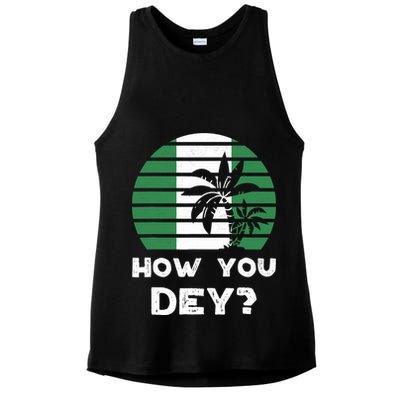 Nigeria Pidgin How You Dey Quote Nigerian Flag Nigeria Ladies PosiCharge Tri-Blend Wicking Tank