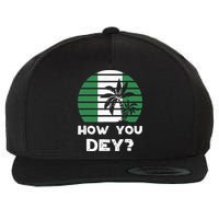 Nigeria Pidgin How You Dey Quote Nigerian Flag Nigeria Wool Snapback Cap