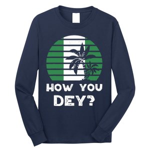 Nigeria Pidgin How You Dey Quote Nigerian Flag Nigeria Long Sleeve Shirt