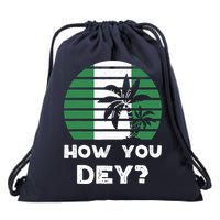 Nigeria Pidgin How You Dey Quote Nigerian Flag Nigeria Drawstring Bag