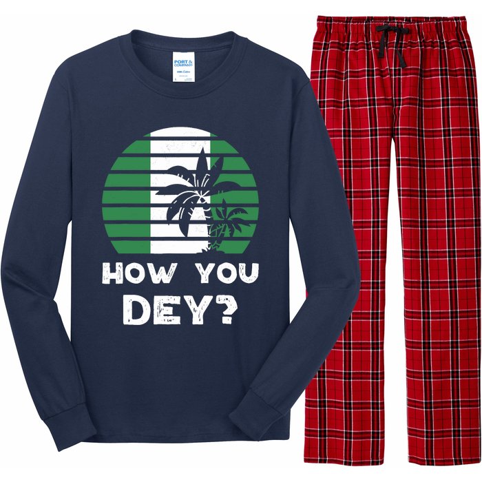 Nigeria Pidgin How You Dey Quote Nigerian Flag Nigeria Long Sleeve Pajama Set