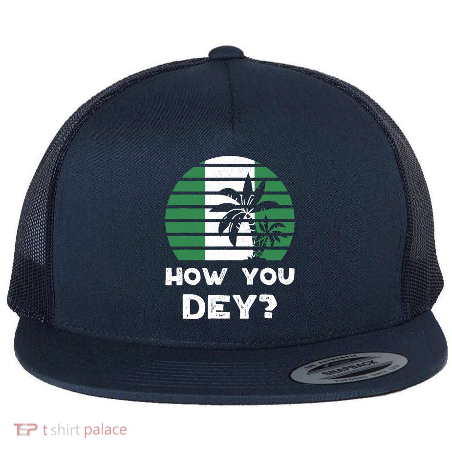 Nigeria Pidgin How You Dey Quote Nigerian Flag Nigeria Flatbill Hat