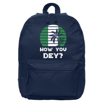 Nigeria Pidgin How You Dey Quote Nigerian Flag Nigeria 16 in Basic Backpack