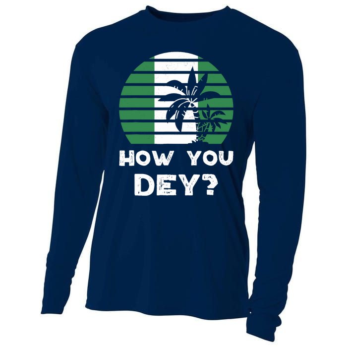 Nigeria Pidgin How You Dey Quote Nigerian Flag Nigeria Cooling Performance Long Sleeve Crew