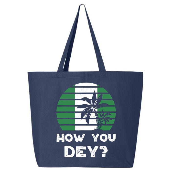 Nigeria Pidgin How You Dey Quote Nigerian Flag Nigeria 25L Jumbo Tote