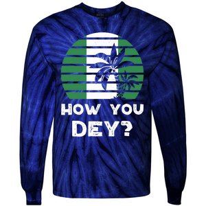 Nigeria Pidgin How You Dey Quote Nigerian Flag Nigeria Tie-Dye Long Sleeve Shirt