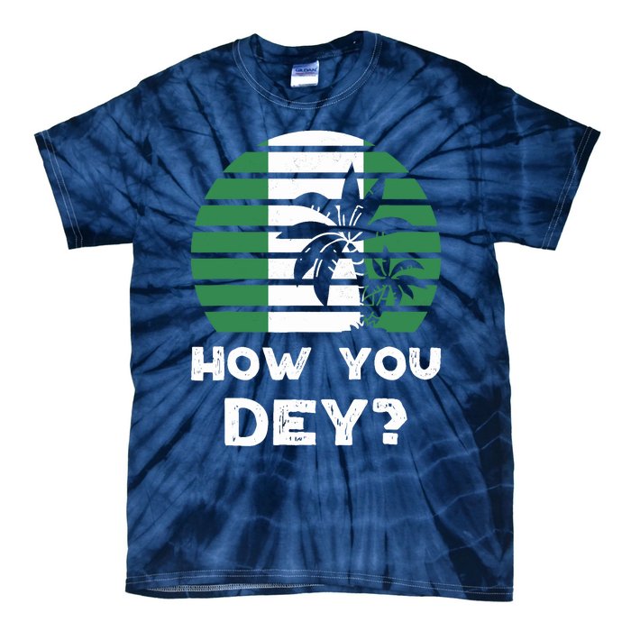 Nigeria Pidgin How You Dey Quote Nigerian Flag Nigeria Tie-Dye T-Shirt