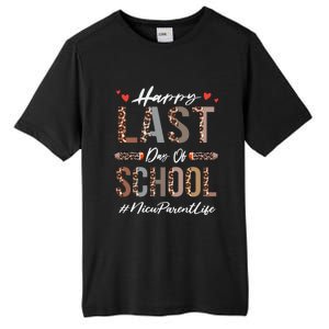 Nicu Parent Happy Last Day Of School Summer Funny Leopard Funny Gift Tall Fusion ChromaSoft Performance T-Shirt