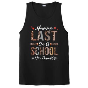 Nicu Parent Happy Last Day Of School Summer Funny Leopard Funny Gift PosiCharge Competitor Tank