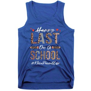 Nicu Parent Happy Last Day Of School Summer Funny Leopard Funny Gift Tank Top