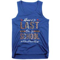 Nicu Parent Happy Last Day Of School Summer Funny Leopard Funny Gift Tank Top