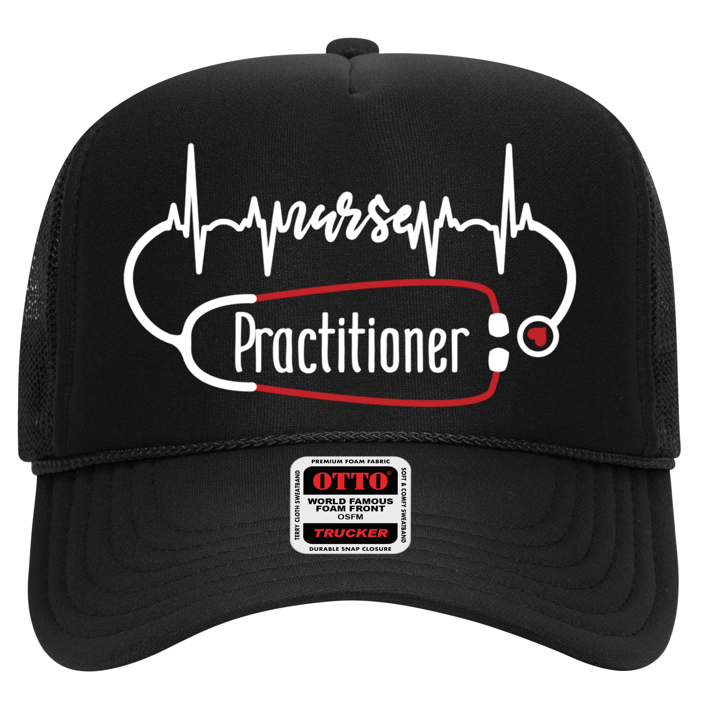 Nurse Practitioner Heartbeat Heart Stethoscope Nursing Gift Hat
