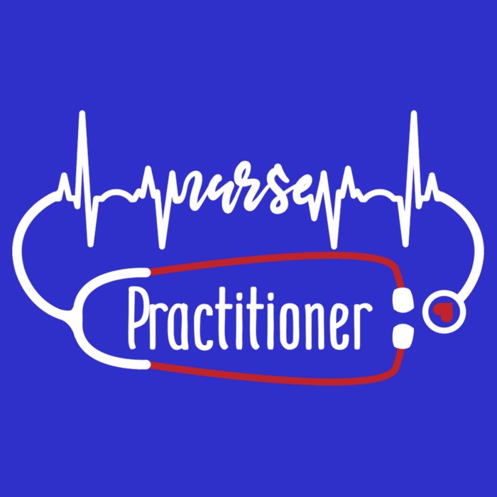 Nurse Practitioner Heartbeat Heart Stethoscope Nursing Gift 16 in Basic Backpack