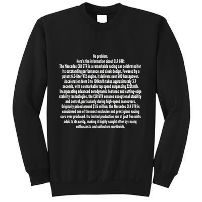 No Problem Heres The Information About Clr Gtr The Mercedes Sweatshirt