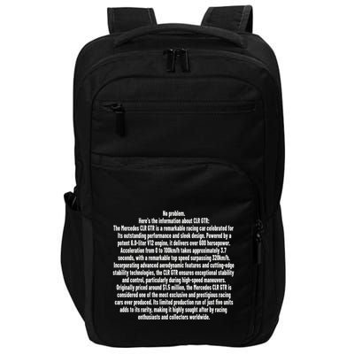 No Problem Heres The Information About Clr Gtr The Mercedes Impact Tech Backpack