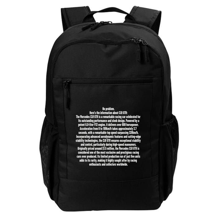 No Problem Heres The Information About Clr Gtr The Mercedes Backpack