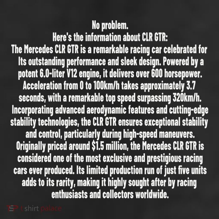 No Problem Heres The Information About Clr Gtr The Mercedes Adult Drive Performance Visor