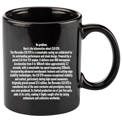 No Problem Heres The Information About Clr Gtr The Mercedes 11oz C Handle Ceramic Mug
