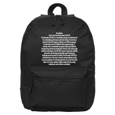 No Problem Heres The Information About Clr Gtr The Mercedes 16 in Basic Backpack