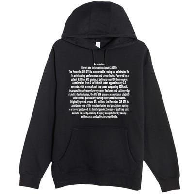 No Problem Heres The Information About Clr Gtr The Mercedes Premium Pullover Hoodie